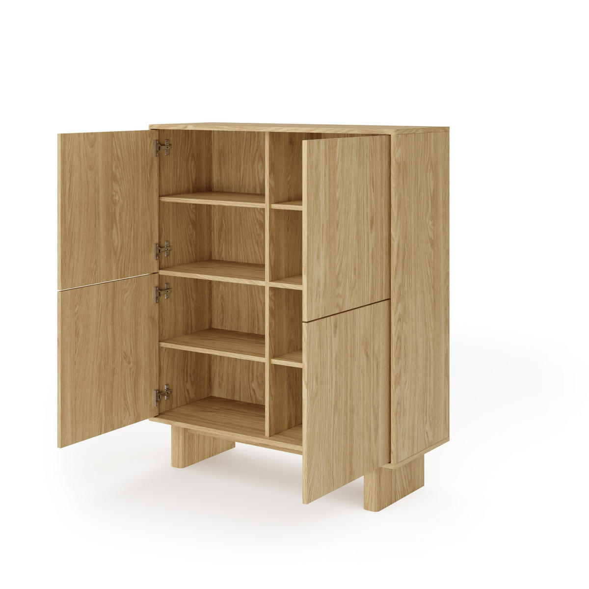 KOMMODE: geölte Eiche, 103,5 x 124,2 x 38,1 cm - Eichefarben, Holzwerkstoff (103.5/124.2/38.1cm) - 3XE LIVING