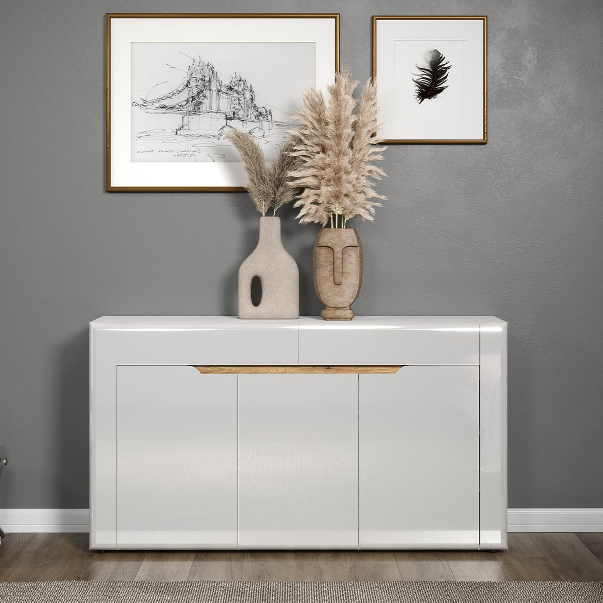 SIDEBOARD Marlon Weiß - Weiß, Holzwerkstoff (150/84/39cm) - Trendteam