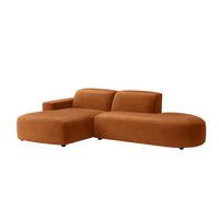 ECKSOFA Cursal Atelier, Stoff Salvador, Braun, Links - Braun, Holz (284/166cm) - Kaiser Möbel