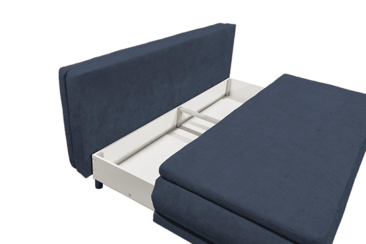 SCHLAFSOFA 2-Sitzer mit Bettkasten und Schlaffunktion - Blau/Weiß, Holzwerkstoff/Kunststoff (211/92/108cm) - ed exciting design