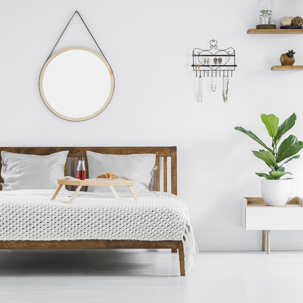 WANDSCHMUCKHALTER - Braun, Metall (36.5/30/3.5cm) - Relaxdays