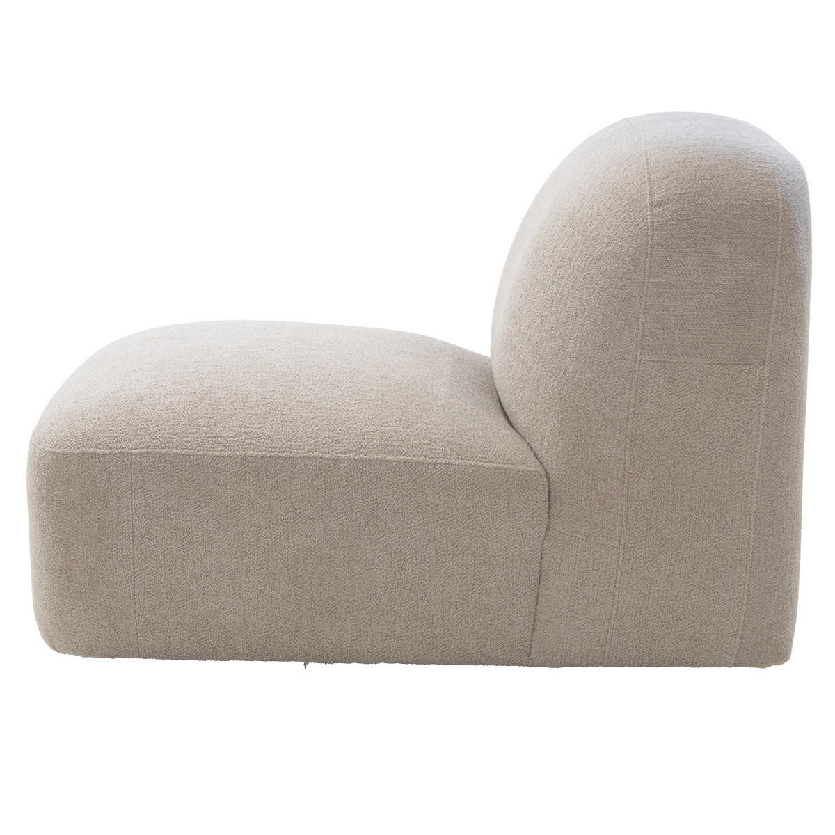 LOVESEAT aus Stoff, Taupe - Taupe, Textil (76/75/106cm) - Giga Meubel