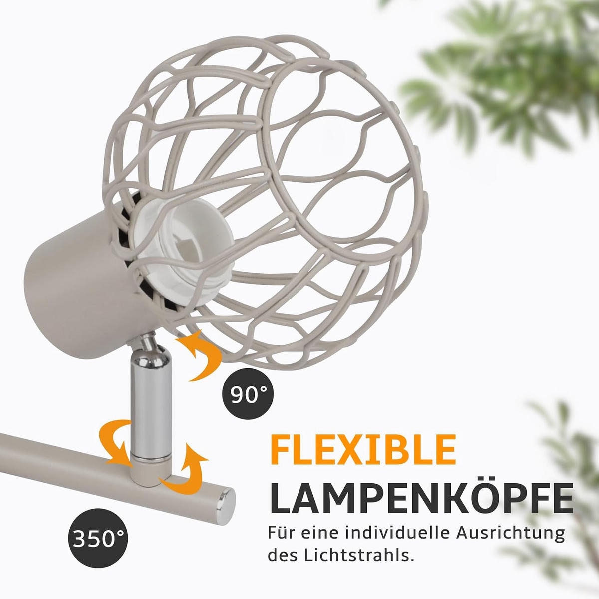 DECKENSTRAHLER Filderstadt 3-flammig 41/10/18 cm - Grau, Metall (41/10/18cm) - Nettlife