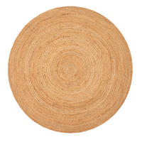 TEPPICH JUTE Rund Braun Beige 120/120 cm - Hellbraun, Textil (120/120cm) - Tapiso