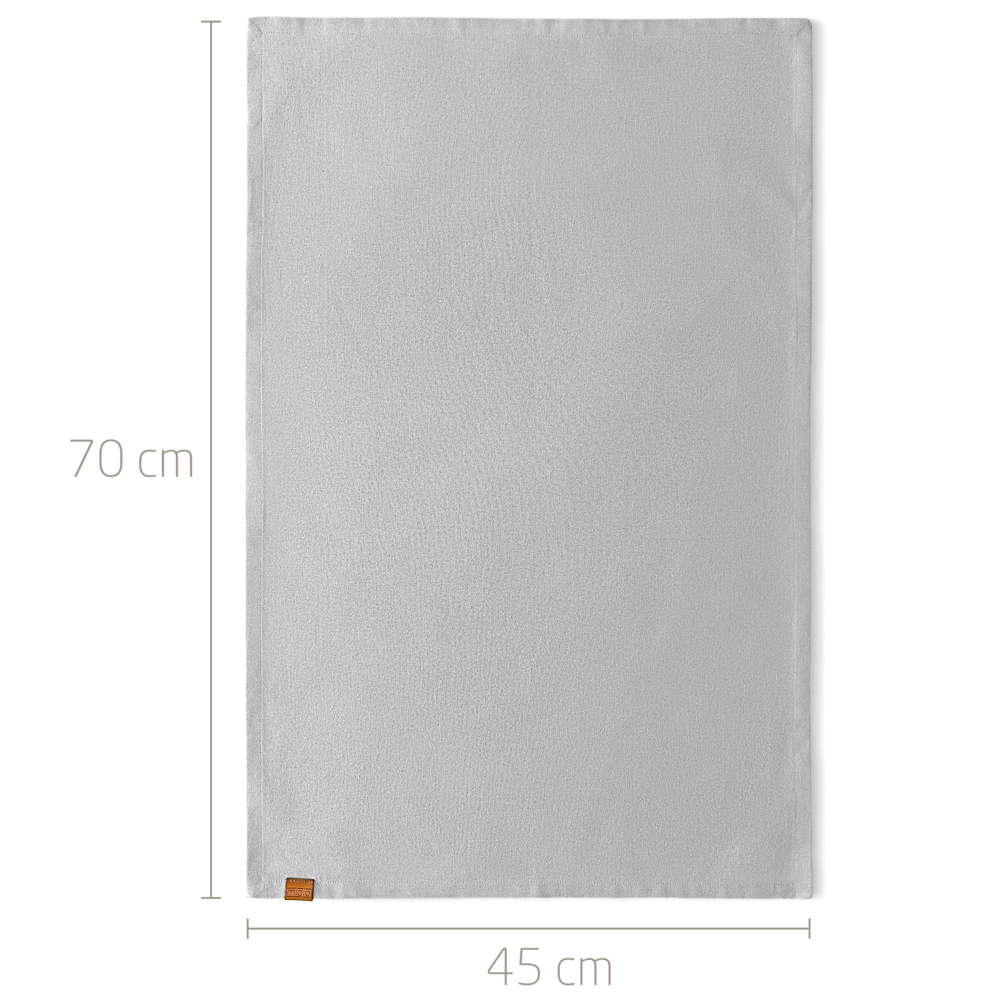 GESCHIRRTUCH 3er Set - Silberfarben, Textil (45/70cm) - Miqio Design