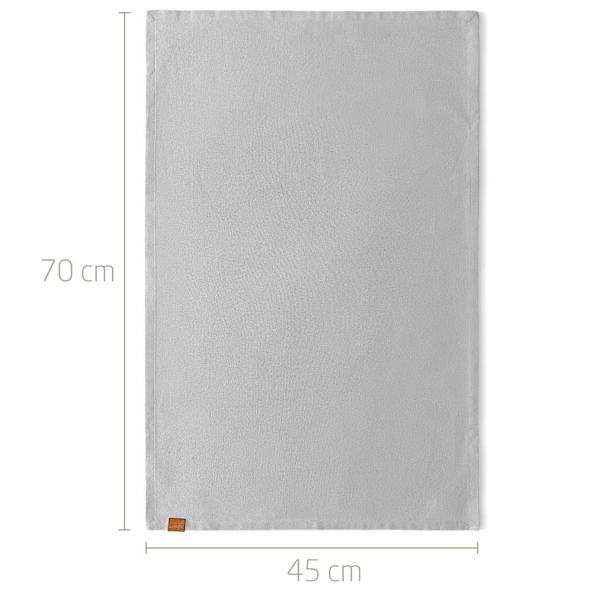GESCHIRRTUCH 3er Set - Hellgrau, Textil (45/70cm) - Miqio Design