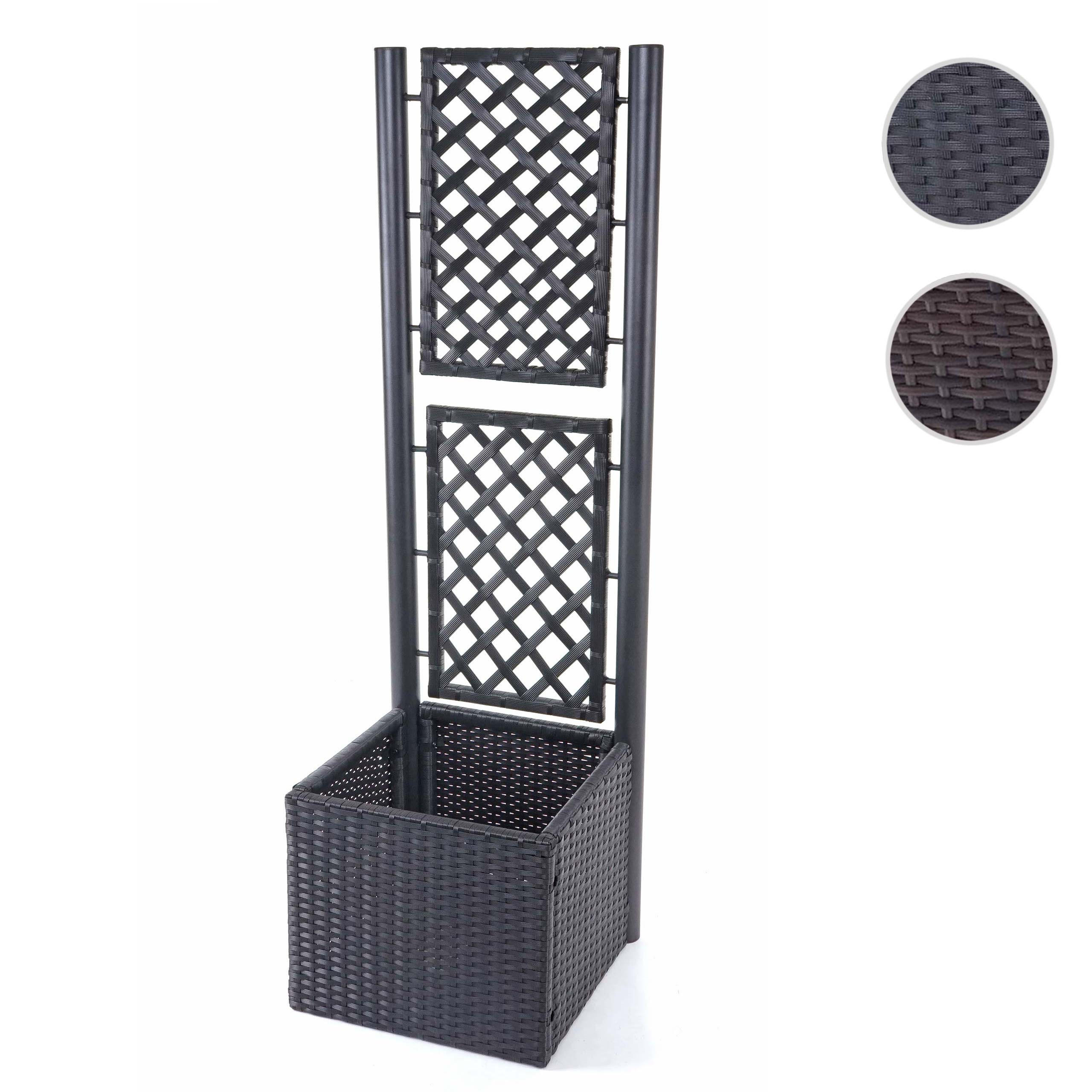 POLY-RATTAN RANKGITTER Anthrazit - Anthrazit, Kunststoff (43/142/43cm) - MCW