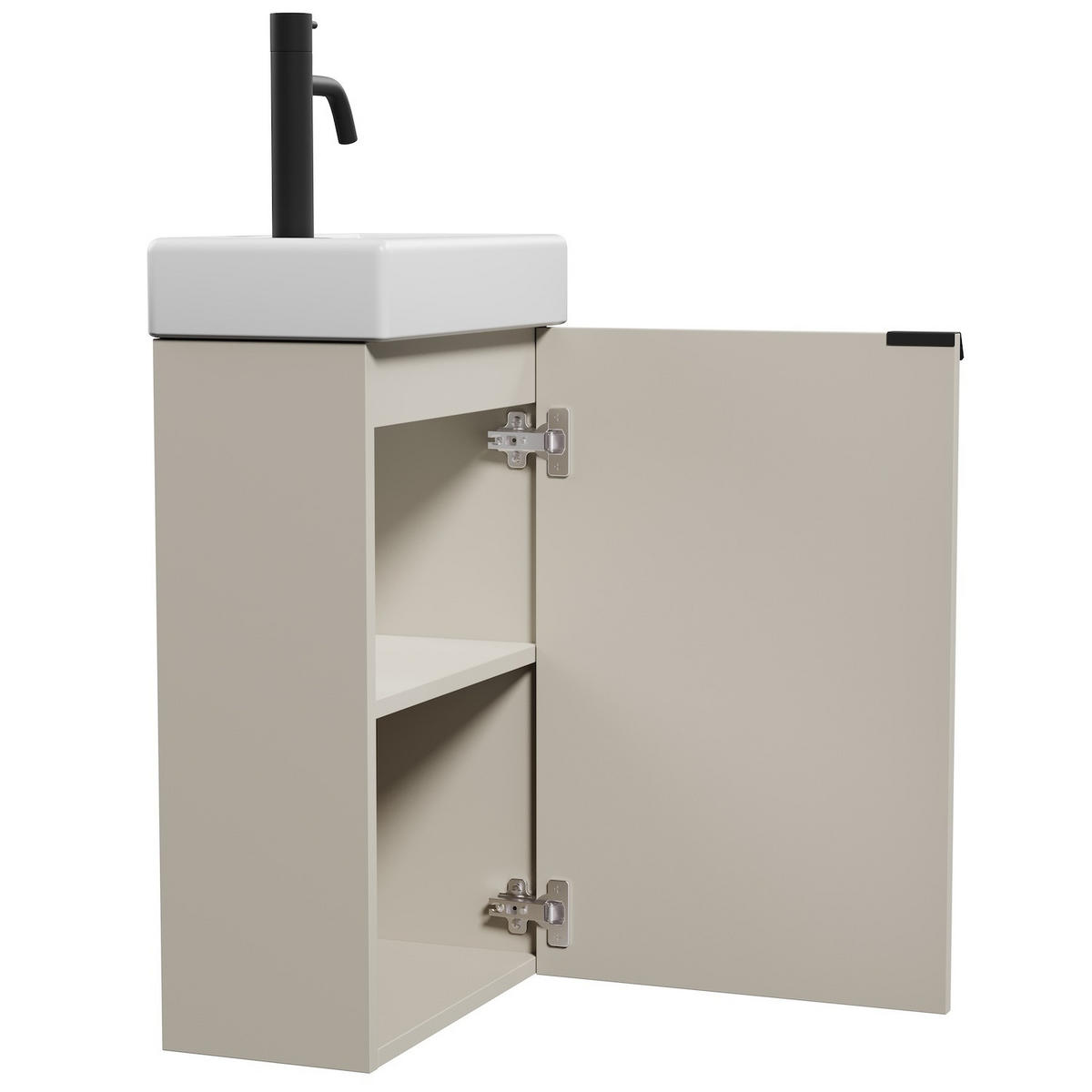 GÄSTE-WC-MÖBELSET Apollo 2 Teile Cashmere - 40 x 22 x 68 cm - Kaschmir, Holz (40/68/22cm) - Badplaats