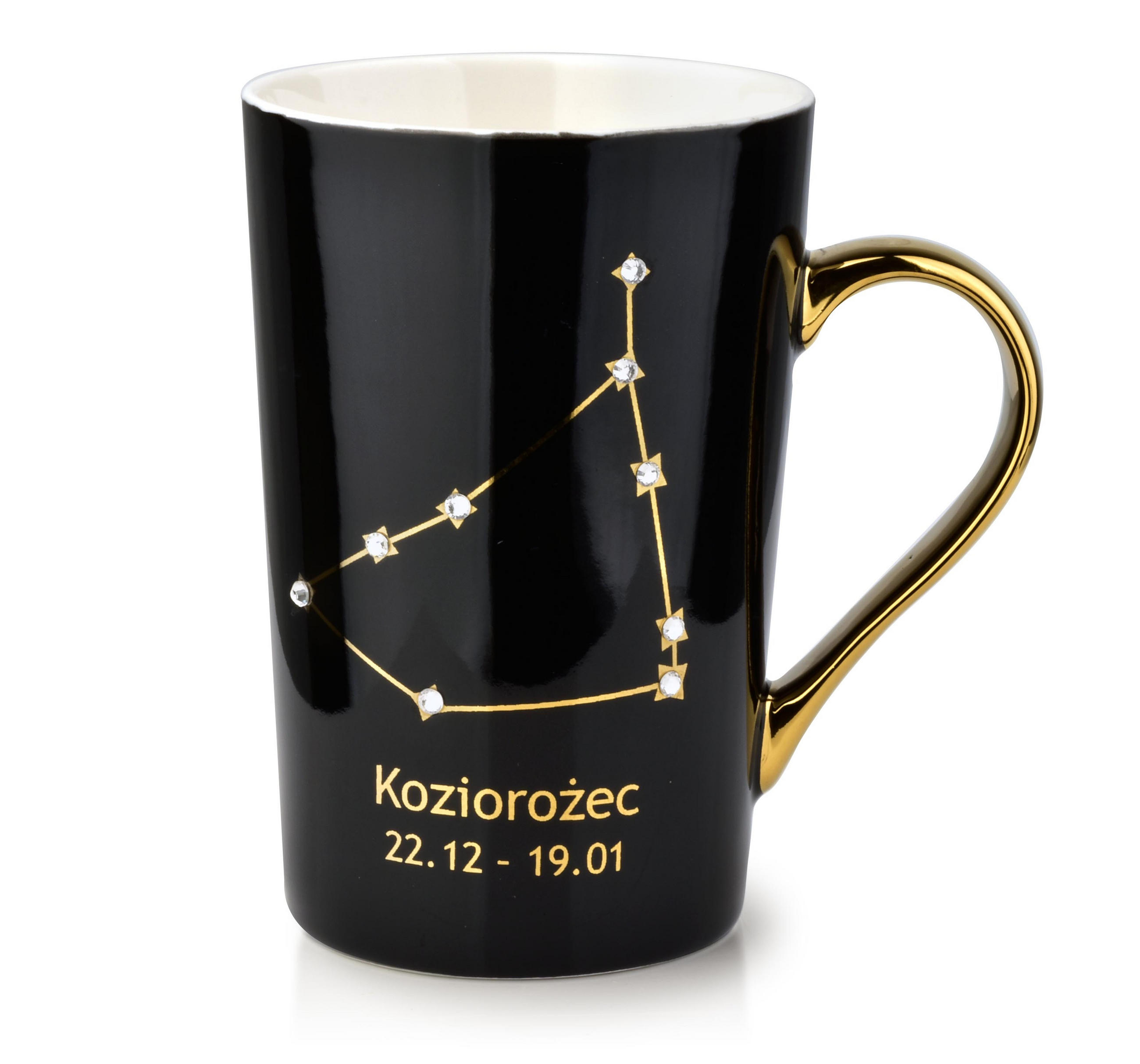 BECHER Zodiak Schwarz Porzellan - Schwarz, Keramik (0.43L) - Mondex