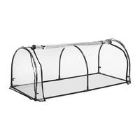 FOLIENFRÜHBEET - Transparent, Kunststoff/Metall (130/50/60cm) - Relaxdays