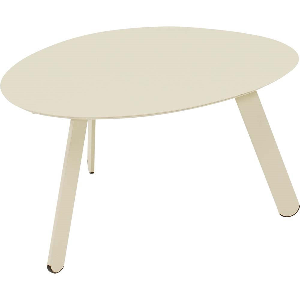 BEISTELLTISCH Tiki - Creme - 74/60/35,5 cm - Creme, Metall (74/60/35cm) - Lesli Living