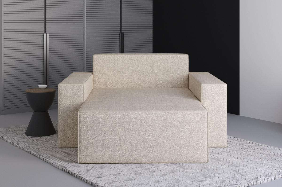 XXL-SESSEL Denver - Beige - Beige, Holzwerkstoff (100/85/162cm) - Möblo