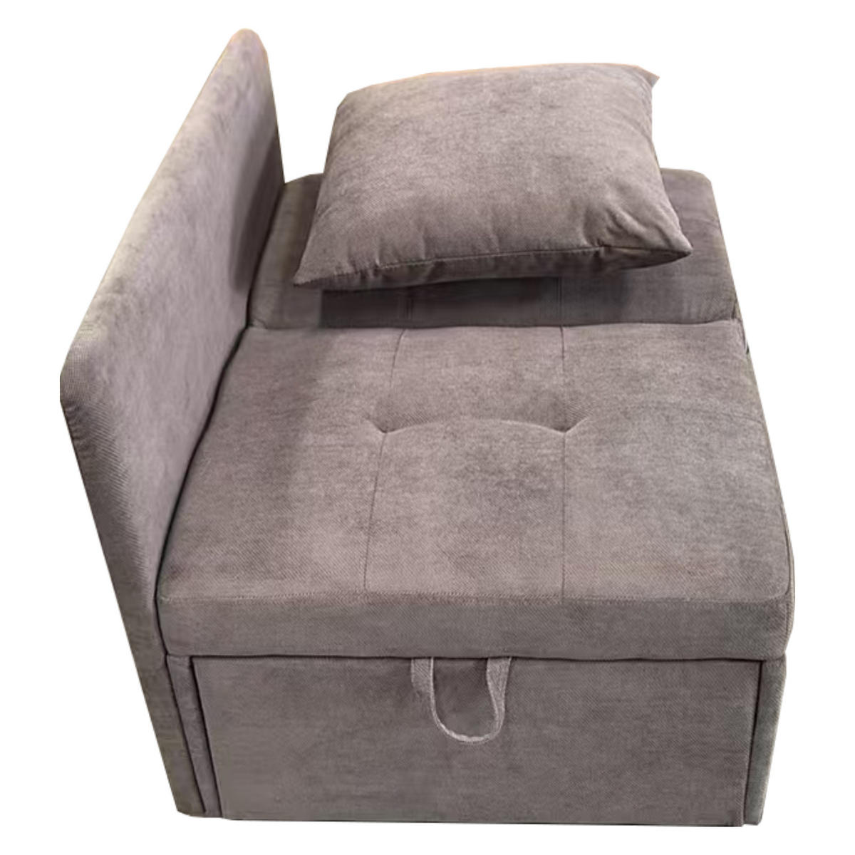 SCHLAFSOFA 3in1 Leinen - Grau, Textil (177/65/68cm)