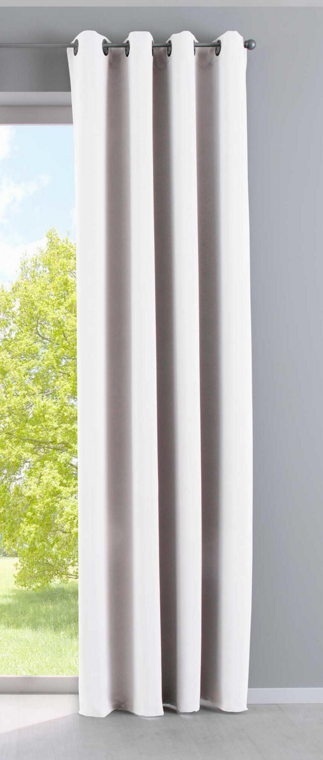 VORHANG »NEW YORK« HxB 245x140 cm Weiß - Weiß, Textil (140/245cm) - Gardinenbox
