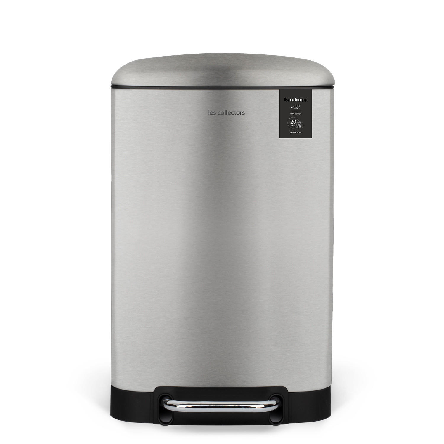 TRETMÜLLEIMER 20L - inox edition N°512 - Silberfarben, Metall (30/52.5/29cm) - Les Collectors