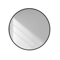 BADSPIEGEL Rund mit Beleuchtung Schwarz ф80 cm - Schwarz, Glas (80/3.1/80cm) - EMKE