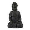 BUDDHAFIGUR - Anthrazit, Kunststoff (10/18/8cm) - Relaxdays