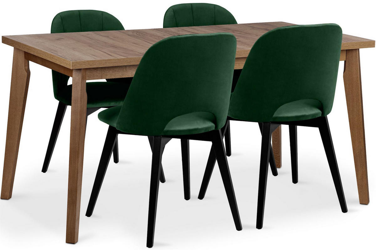 ESSTISCH RHENA ausziehbar bis 190cm, Braun - Wildeiche/Braun, Holz (150/77/80cm) - KONSIMO®