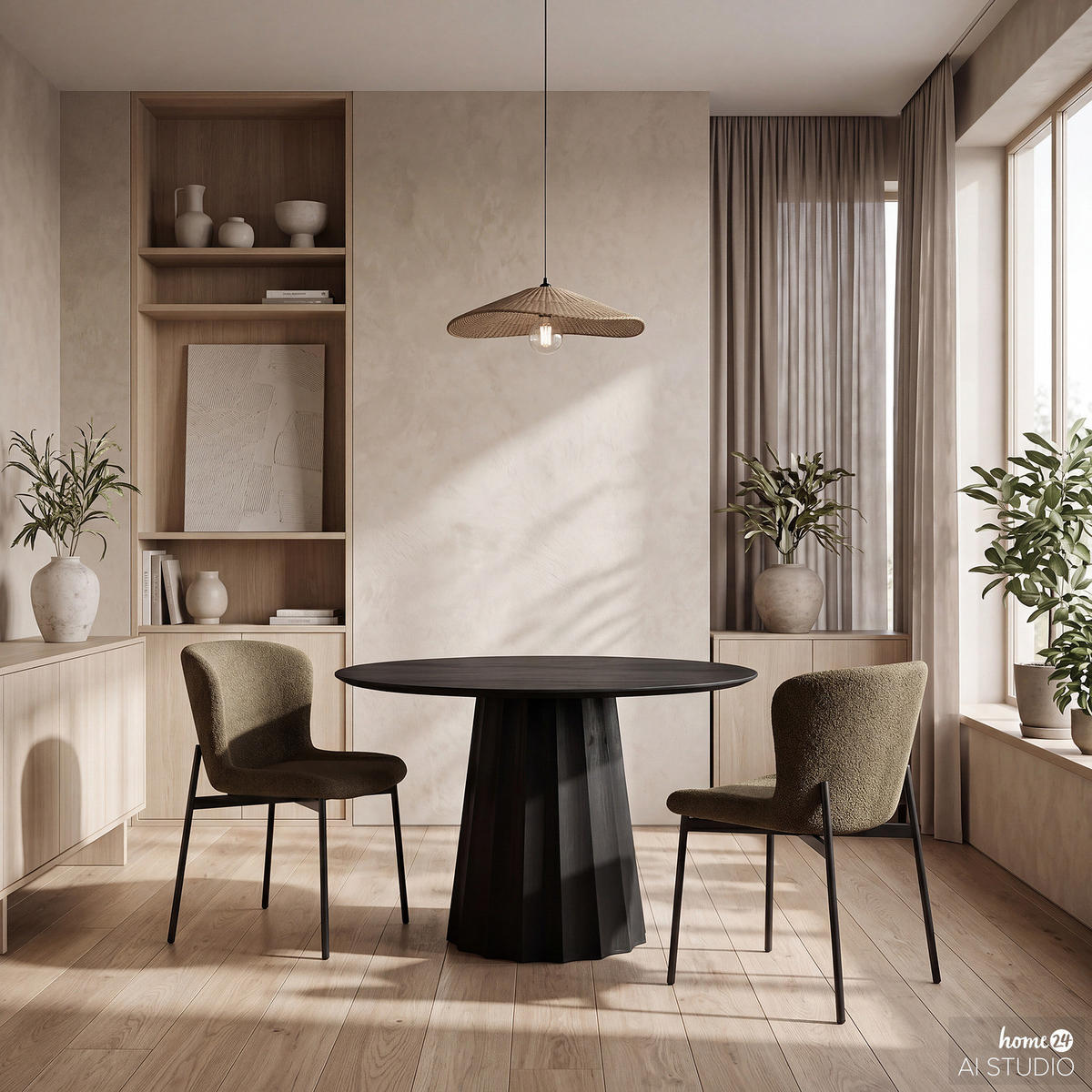 POLSTERSTUHL - 2er-Set - Taupe/Schwarz, Textil/Metall (52/79/49cm) - home24