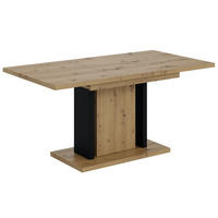 ESSTISCH ausziehbar 140 -180x90x75 cm - Artisan Eiche Optik/Schwarz - ODD - Eichefarben, Holzwerkstoff (120/90/75cm) - ALTDECOR