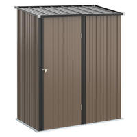 GARTENHAUS Braun 1 Stück - Braun, Kunststoff/Metall (94.5/196/161.5cm) - GiPP
