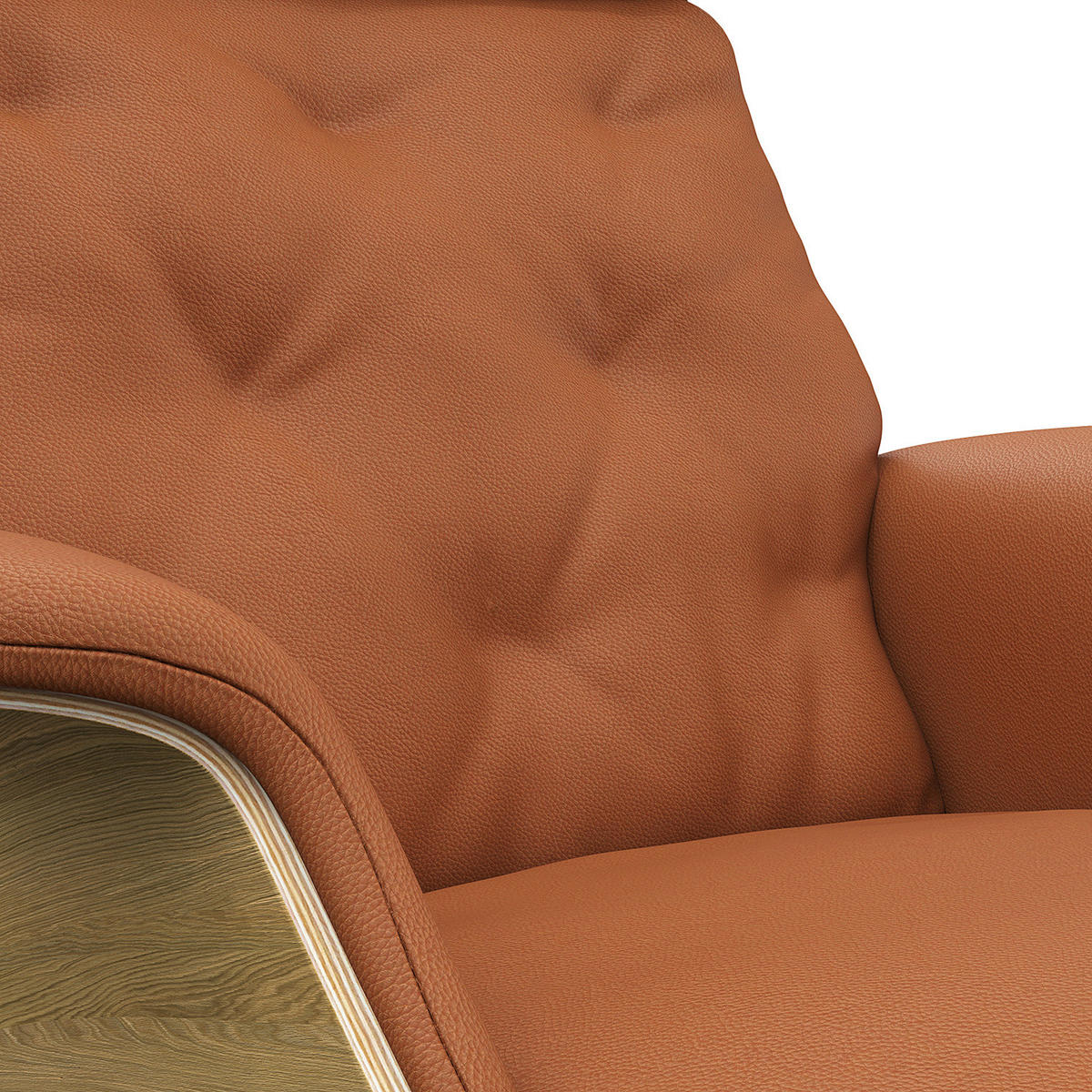 RELAXLIEGE - Echtleder - Kastanienfarben/Chromfarben, Leder/Metall (83/103/147cm) - home24