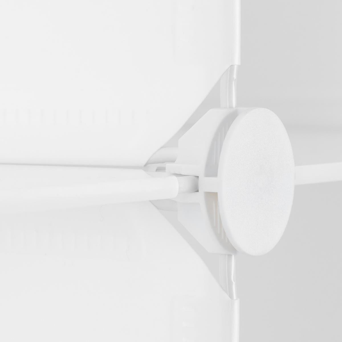 REGALSYSTEM - Weiß, Kunststoff/Metall (66/97.5/31.5cm) - Relaxdays