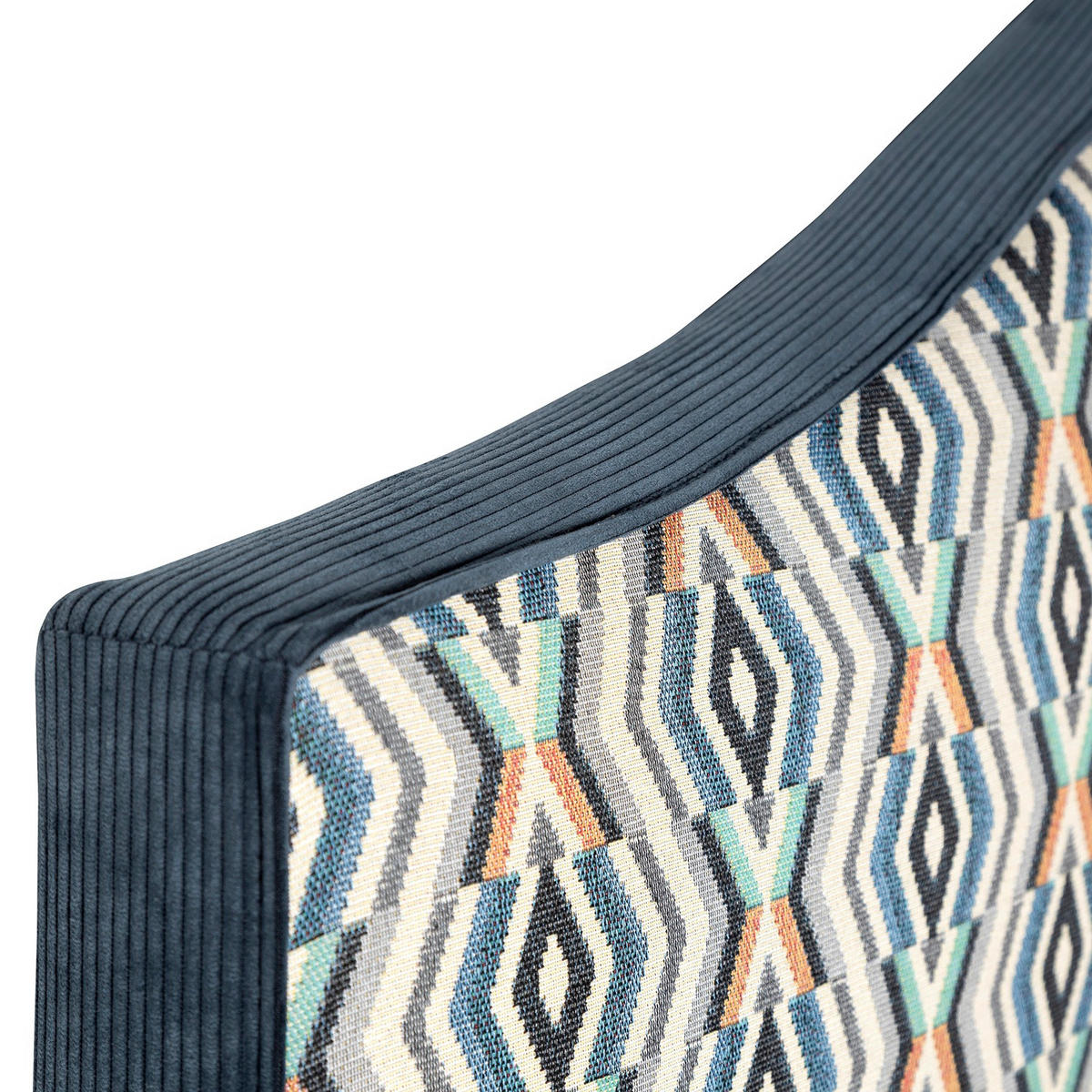 BETTKOPFTEIL 150 cm SUZANNE - Dunkelblau, Holz (160/74/8cm) - RNT By Really Nice Things