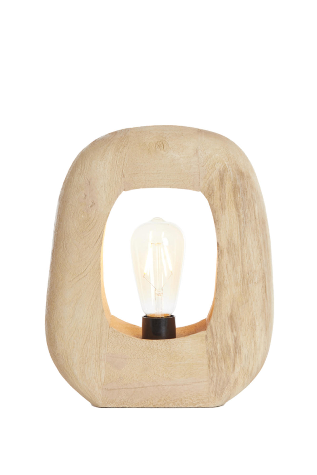 TISCHLAMPE Kelafo Braun 33/10/40 cm - Braun, Holz (33/10/40cm) - Light & Living