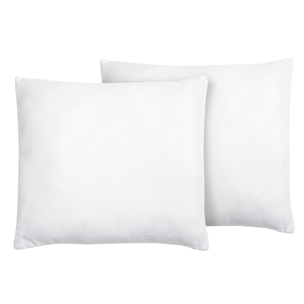 KOPFKISSEN 2er-Set Weiß 80/80 cm Errigal - Weiß, Textil (80/80cm) - Beliani