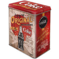 VORRATSDOSE L Coca-Cola Original Coke Highway 66 - Multicolor, Metall (14/20/10cm) - Nostalgic-Art