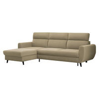 ECKSOFA Torro Mini, Seite: Links - Beige, Holz/Textil (258/168cm) - MIRJAN24