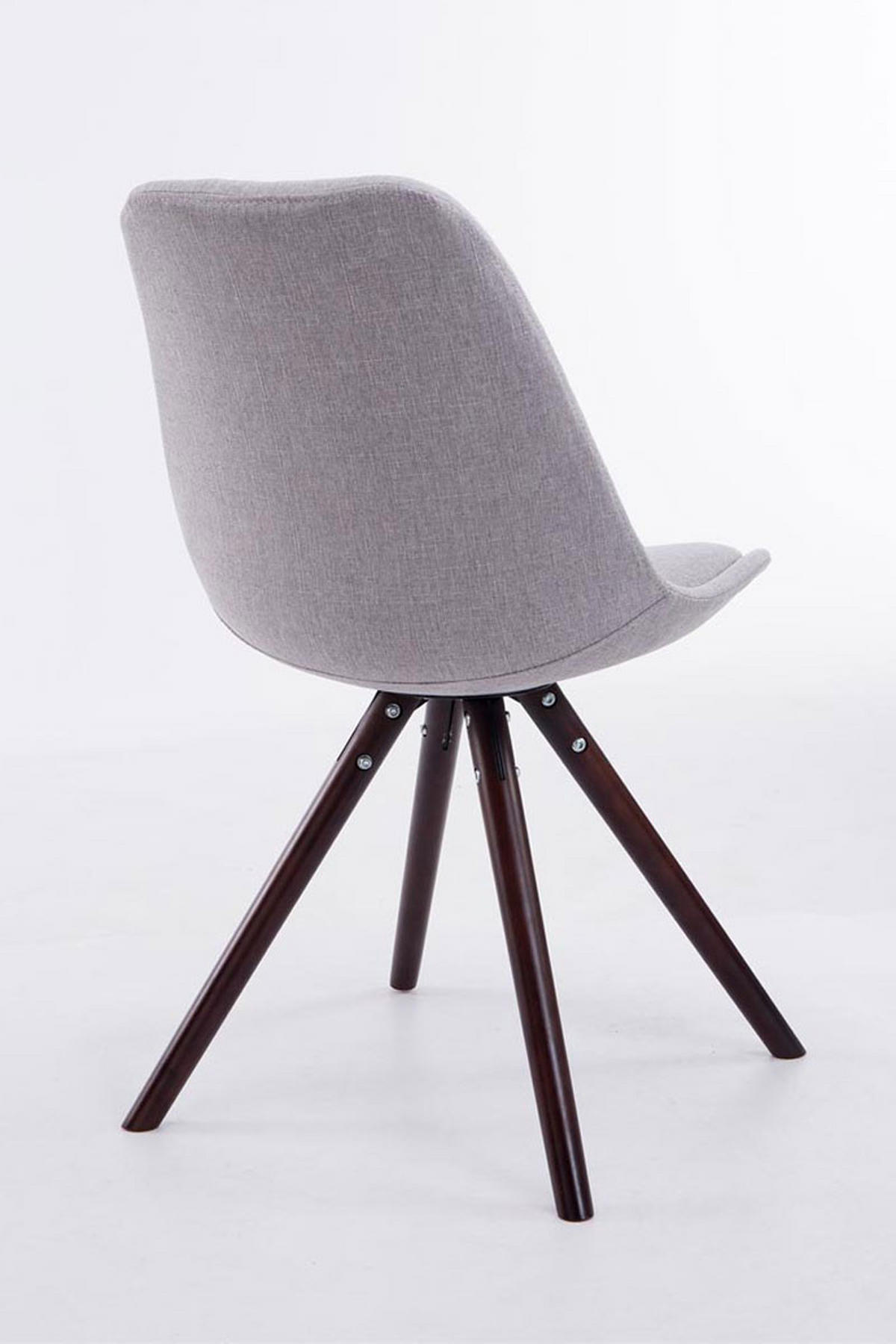 STUHL Stoff grau - Grau/Cappuccino, Holz/Textil (48/84/56cm) - CLP