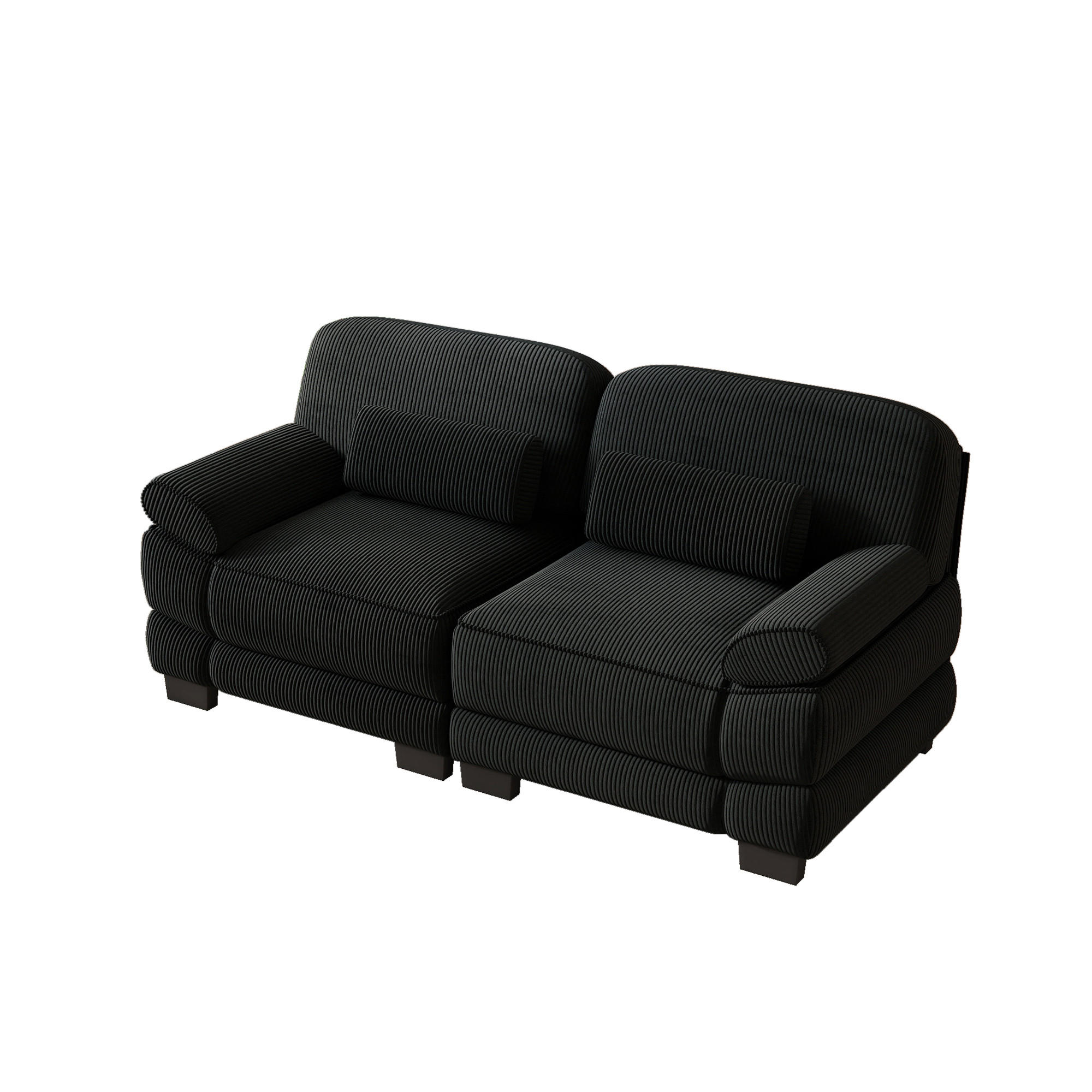 ComfortXL 2-Sitzer-Sofa Schwarz 194x94x88.5 cm