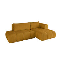 ECKSOFA Ottomane Rechts CLOUD-L 289x180x40 Senfgelb Cord - Currygelb, Holzwerkstoff/Kunststoff (289/180cm) - ALTDECOR