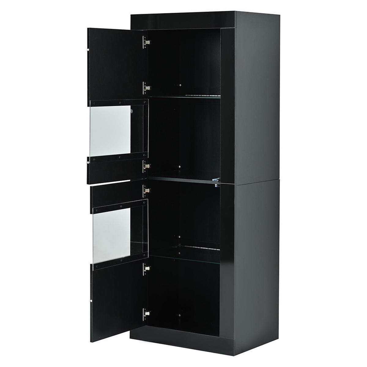 VITRINE 61 x 42 x 162 cm in Schwarz - Schwarz, Holzwerkstoff (42/162/61cm) - KOMHTOM