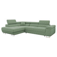 ECKSOFA Torezio Cord, Seite: Links - Grün, Holz/Textil (274/203cm) - MIRJAN24