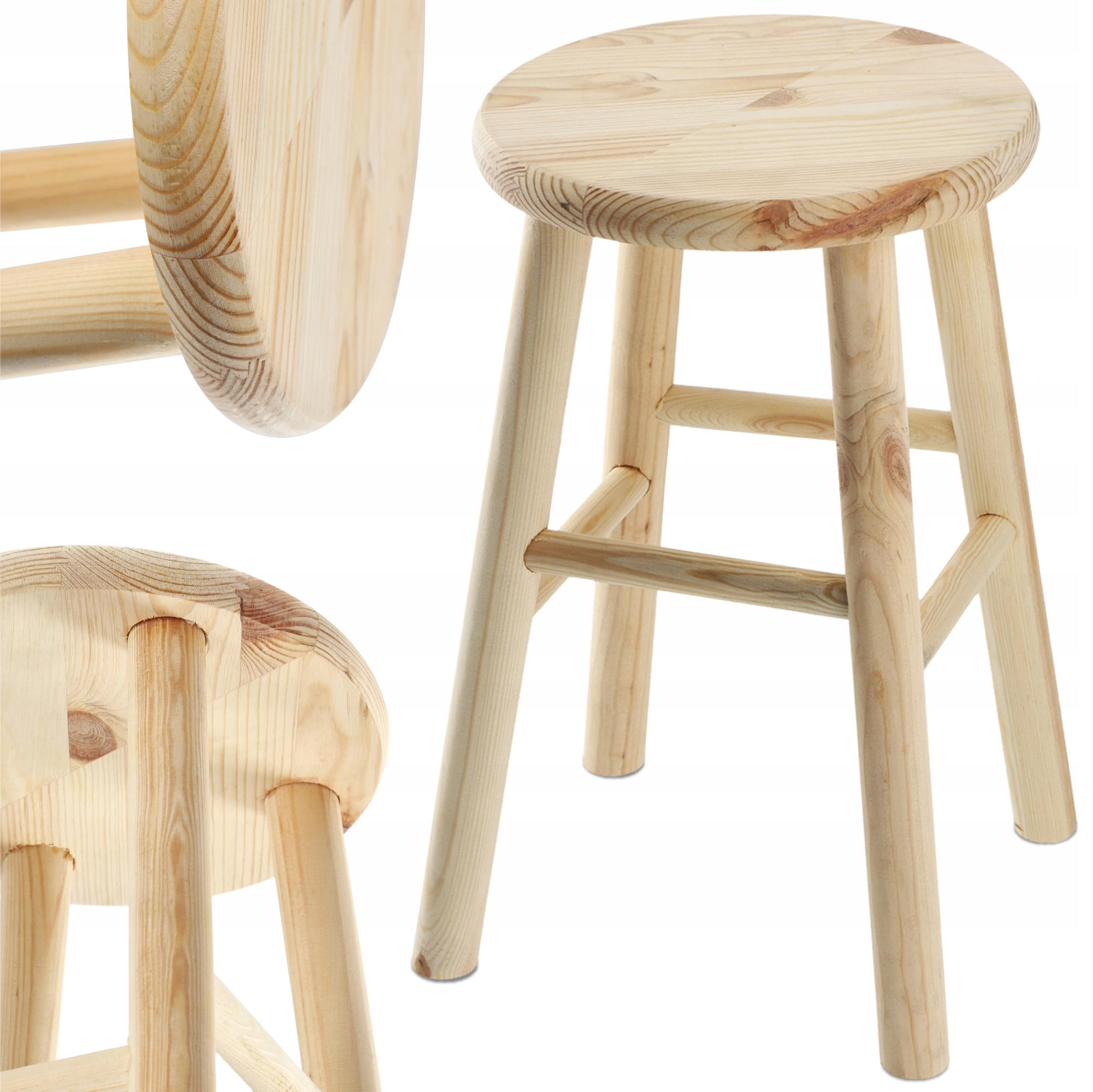 HOLZHOCKER 45 x 29 cm, natur - Naturfarben, Holz (29/45cm) - KADAX