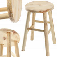 HOLZHOCKER 45 x 29 cm, natur - Naturfarben, Holz (29/45cm) - KADAX