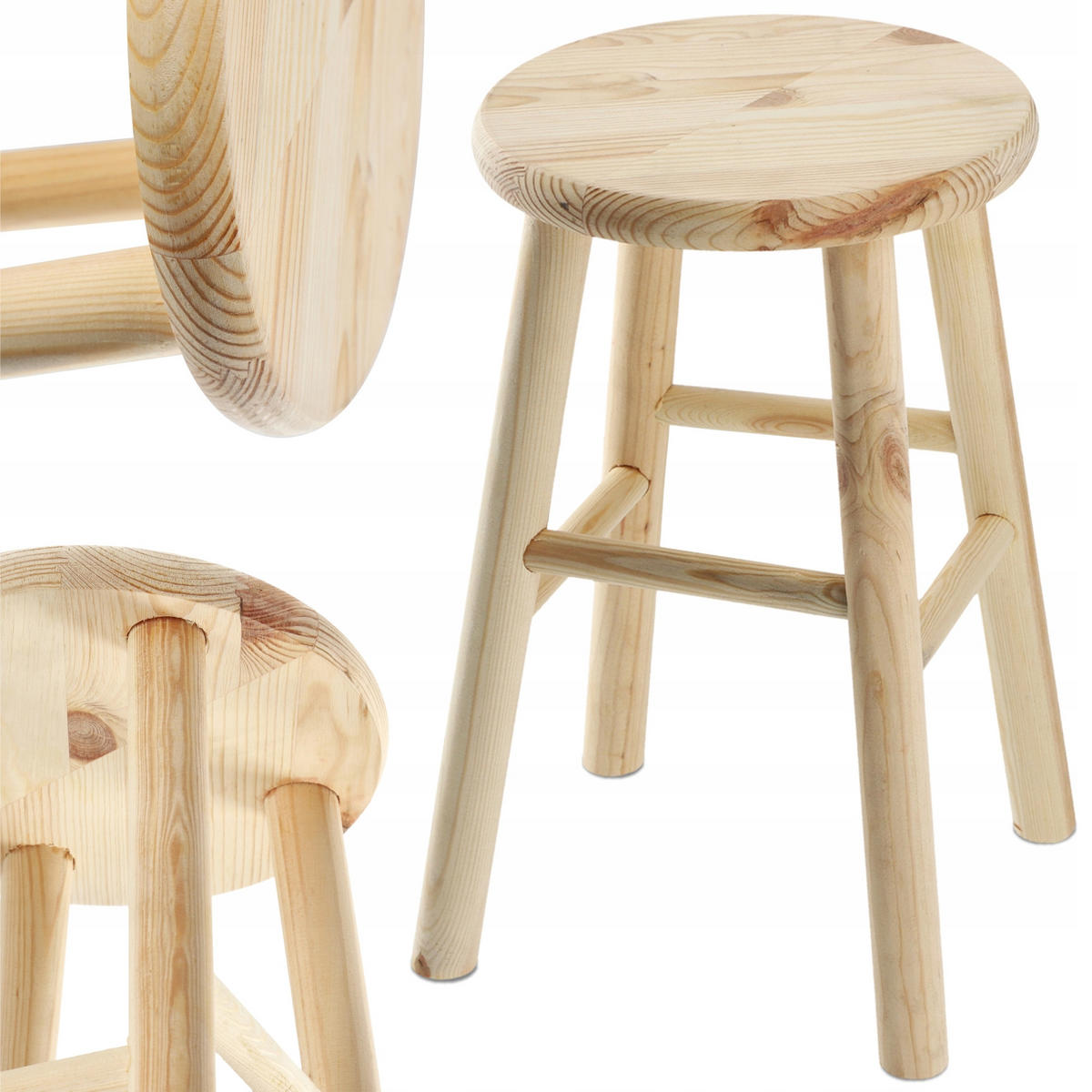 HOLZHOCKER 45 x 29 cm, natur - Naturfarben, Holz (29/45cm) - KADAX