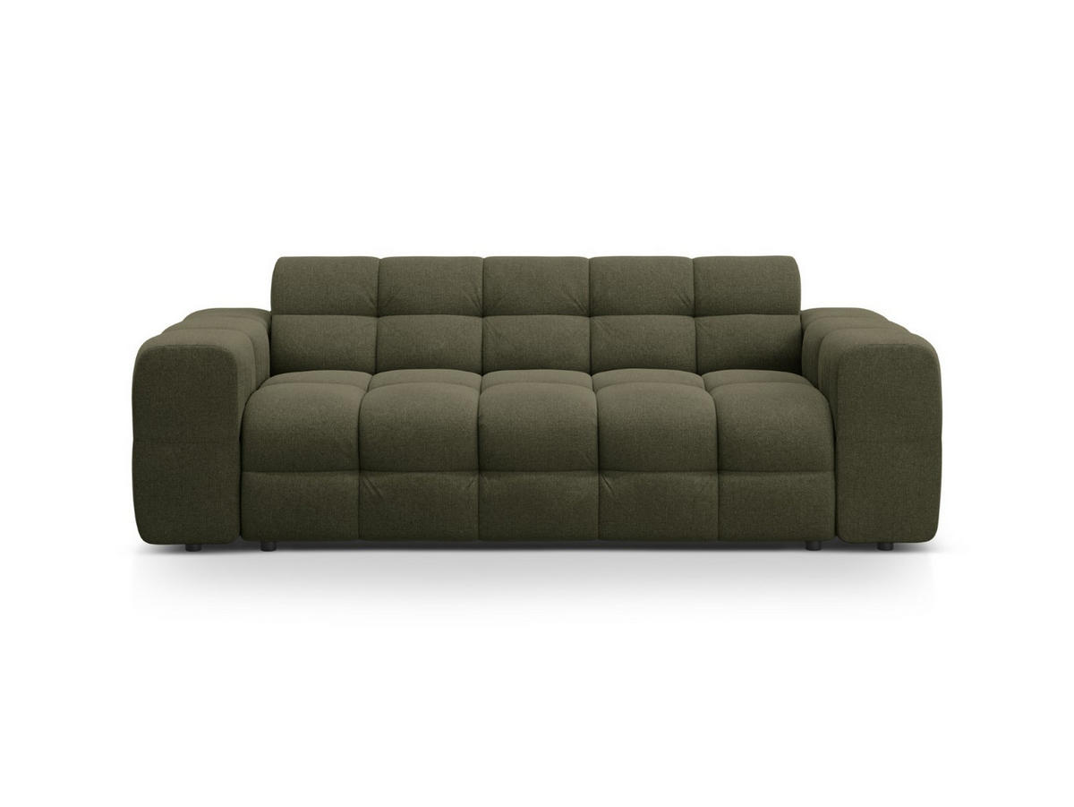 SOFA Kendal aus strukturiertem Stoff amazonasgrün 3 Sitzplätze - Waldgrün, Textil (103/79/222cm) - Micadoni