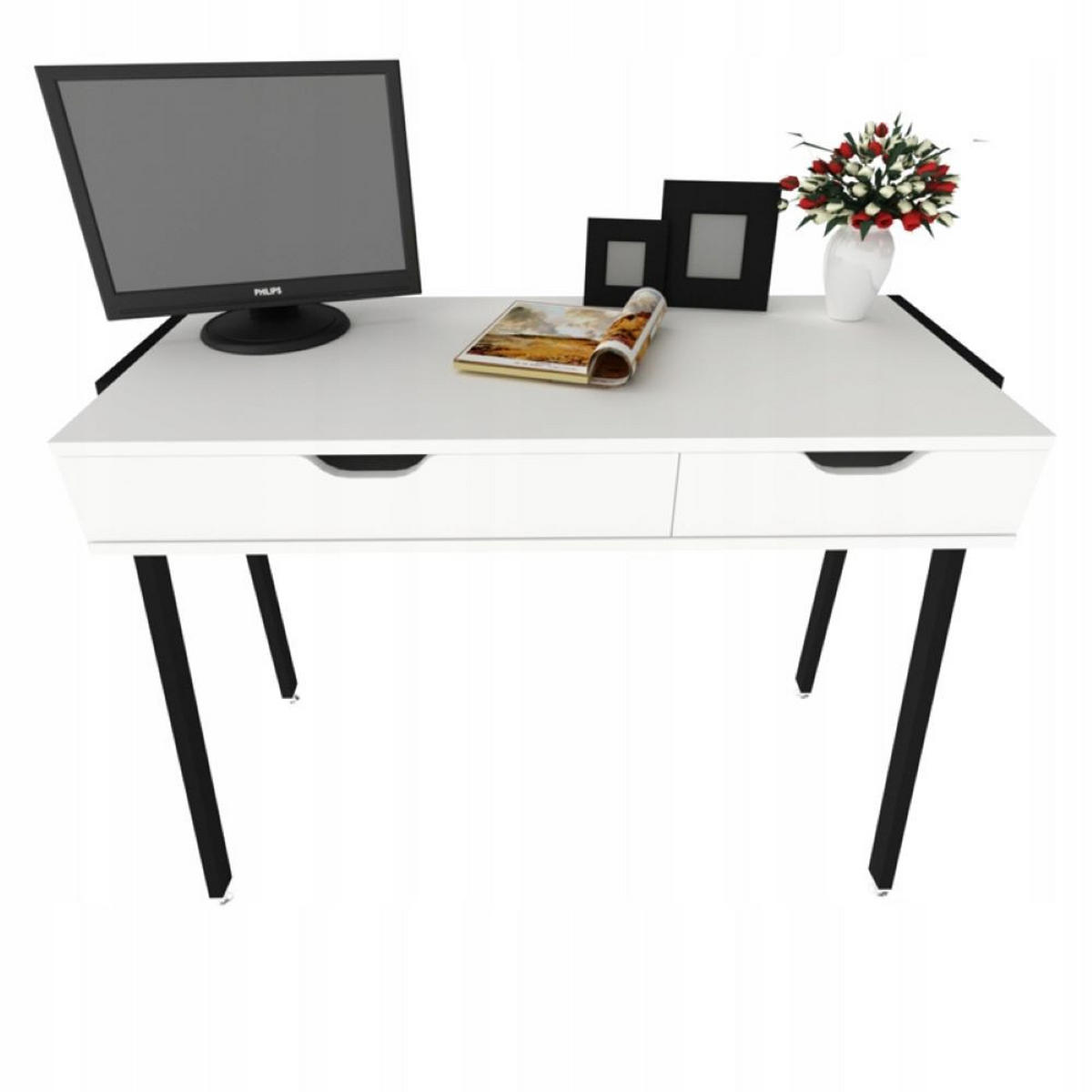 SCHREIBTISCH, weiß 80/40/90 cm - Weiß, Holzwerkstoff (80/40/90cm) - Rebiko