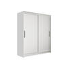 SCHWEBETÜRENSCHRANK Westa I - Silberfarben/Weiß, Holzwerkstoff/Metall (150/200/58cm) - MIRJAN24