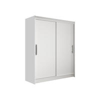 SCHWEBETÜRENSCHRANK Westa I - Silberfarben/Weiß, Holzwerkstoff/Metall (150/200/58cm) - MIRJAN24