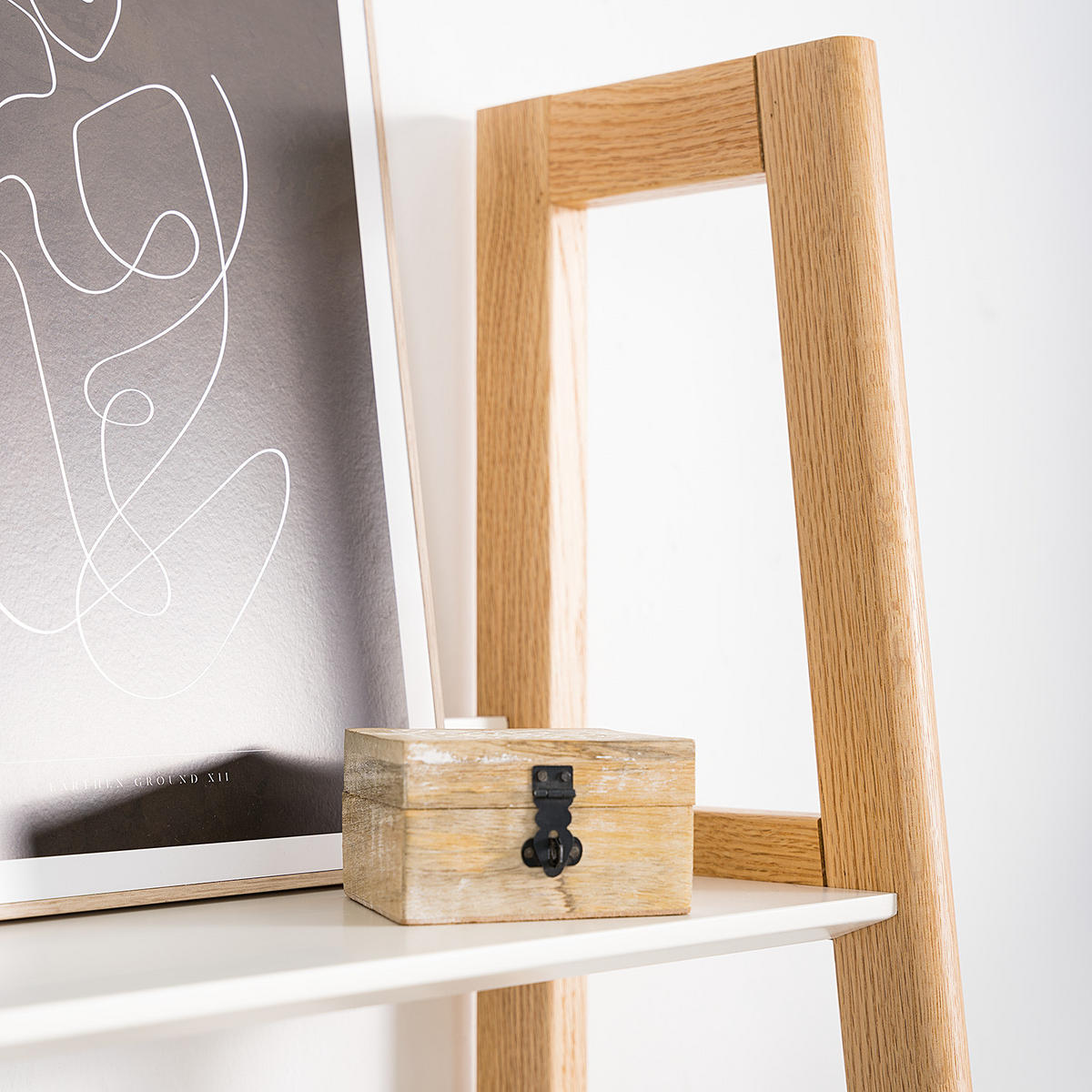 LEITERREGAL - Weiß, Holzwerkstoff (80/180/40cm) - home24