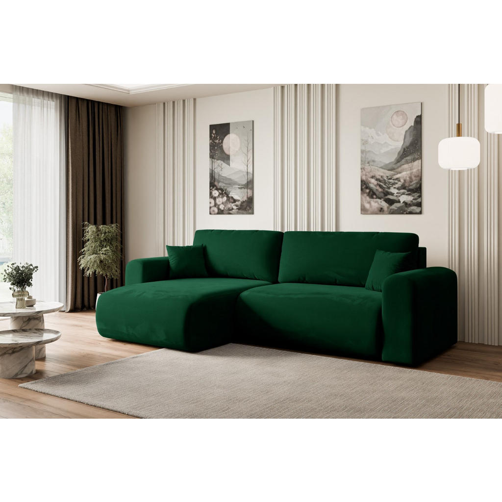 Thumbnail - Altdecor Ecksofa, Grün, Textil, 4-Sitzer, L-Form, 272x145 cm, Wohnzimmer, Sofas & Couches, Wohnlandschaften, Ecksofas