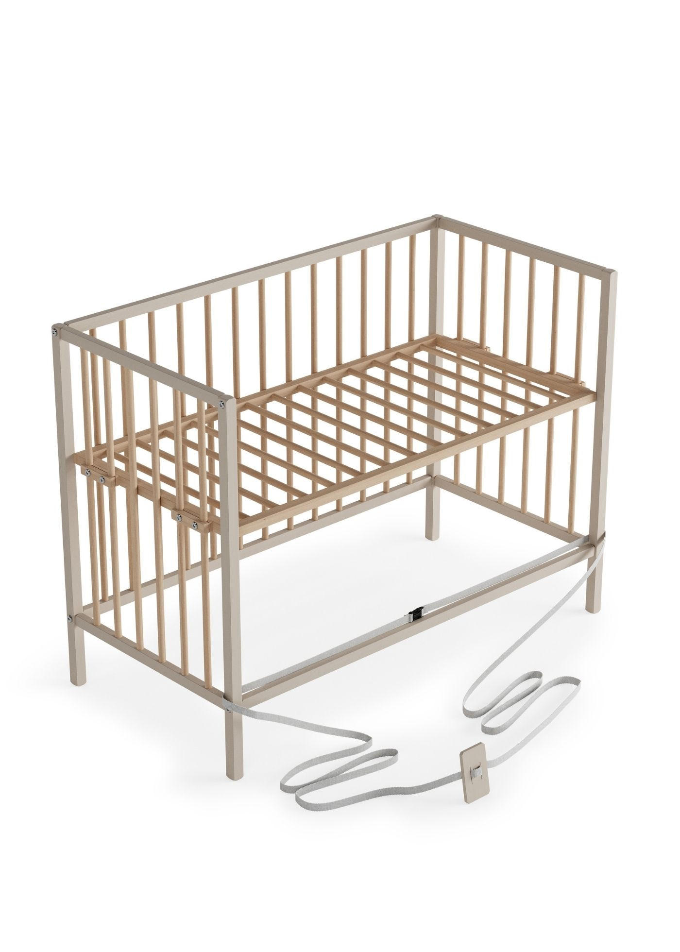 BEISTELLBETT mit Rollen und Umbauseite - sahara dust/natur - Dreamy 4 in 1 Bett - Sandfarben/Naturfarben, Holz (120/90/60cm) - Sämann – make a difference.