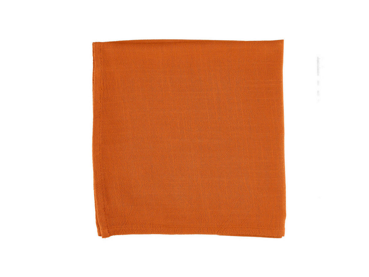TISCHSERVIETTE - 6er-Set - Leinen und Baumwolle in Orange - Orange, Textil (40/40cm) - Björn
