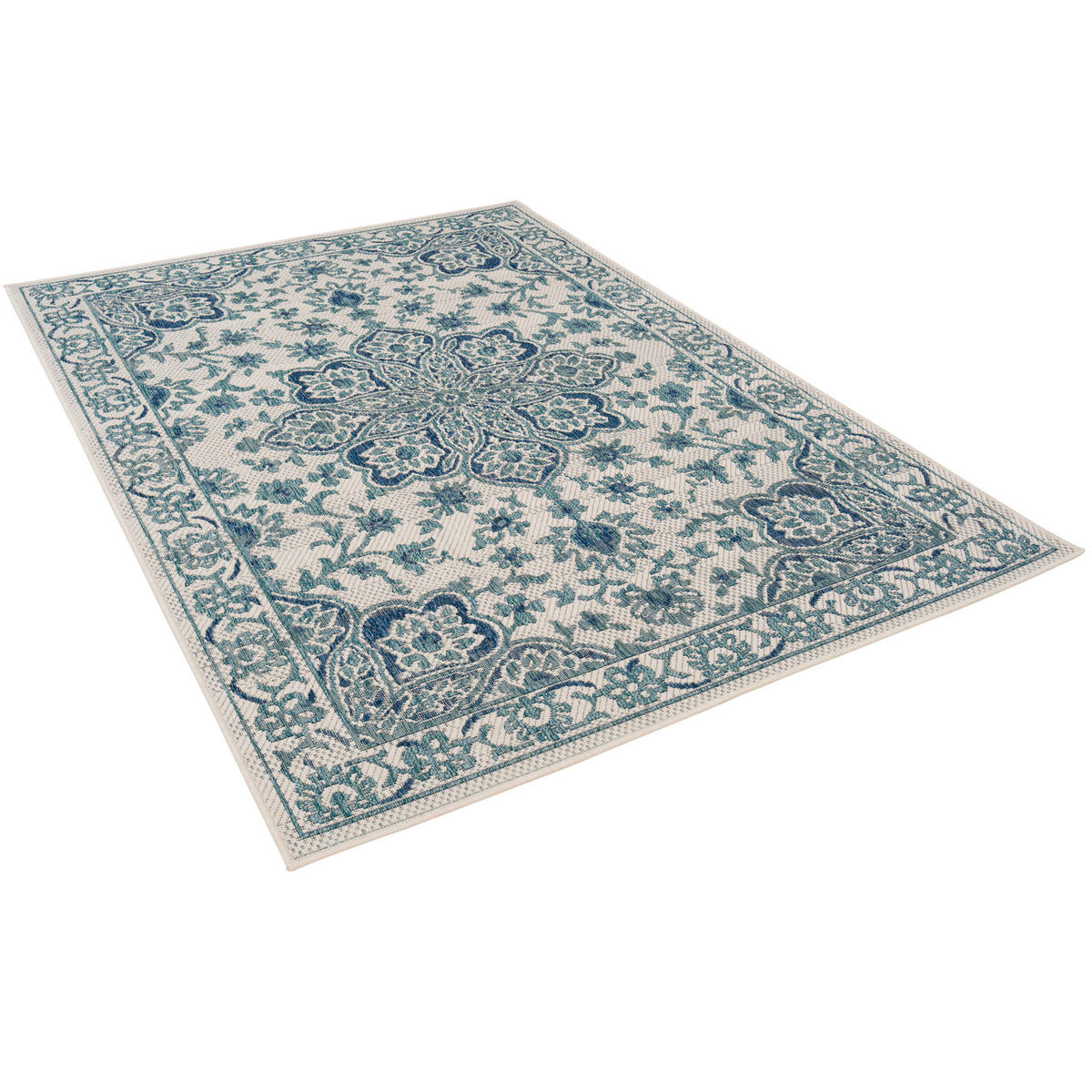 IN- UND OUTDOOR TEPPICH CARPETTO VINTAGE - Blau, Textil (200/285cm) - Pergamon