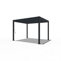 PERGOLA Terrassenüberdachung Trumpf | Alu-Stahl | Lamellendach | 3 x 3,6 M | anthrazit | freistehend - Anthrazit, Metall (300/255/360cm) - PergoLine
